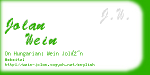 jolan wein business card